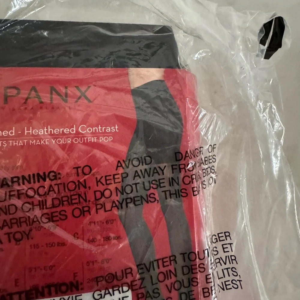 SPANX Womens Tight-End Tights NWT Heathered Contrast - Size A